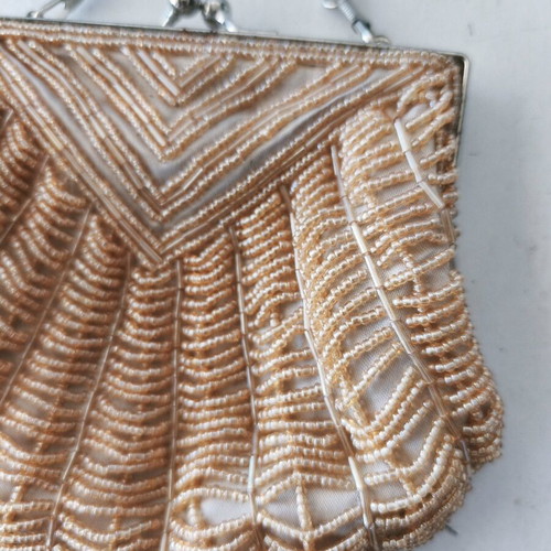 Vintage Bijoux Terner bag with gold beads like new