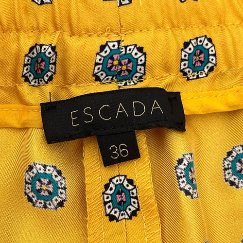 Escada silk women's pants like new, multicolor yellow