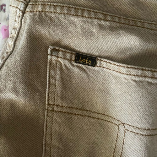 Lois jeans used, beige boyfriend style, size M