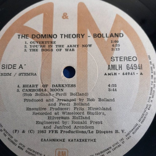 The Domino Theory Bolland vinyl used in good condition