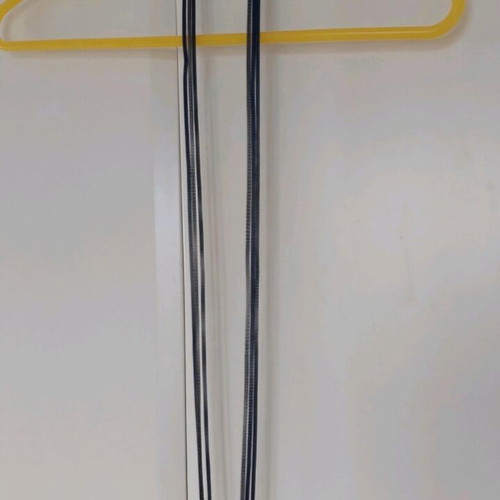 Long necklace new with three rows blue-gray My Own