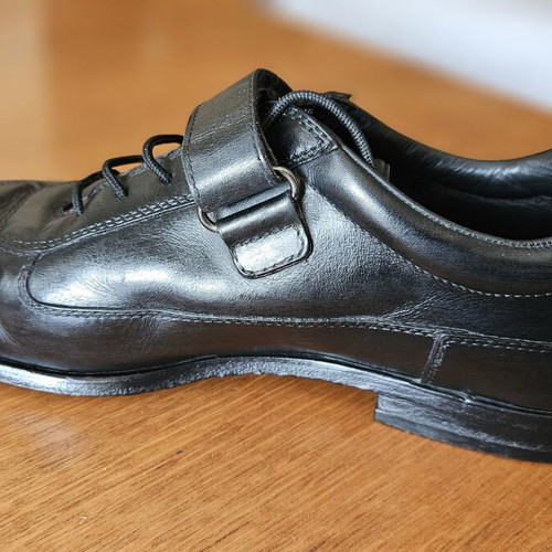 Prada Vintage Men's Leather Sneakers used, size 42.5-43, black
