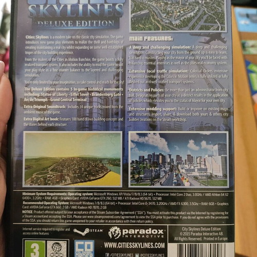 Cities Skylines deluxe edition like new for PC