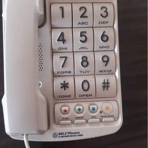 Wired Telephone for Elderly and Special Needs Like New, White