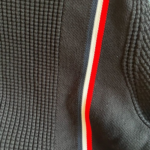 Moncler cotton waffle-knit crewneck sweater black size L