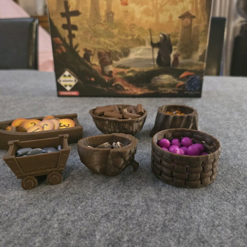 3d printed Everdell board game containers set