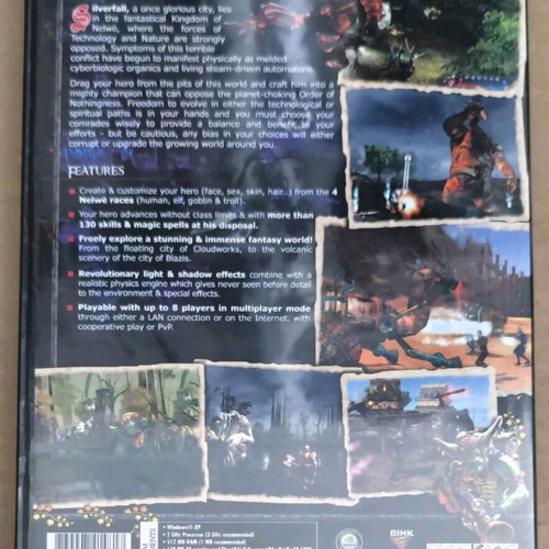 Silverfall PC DVD-ROM like new, Monte Cristo