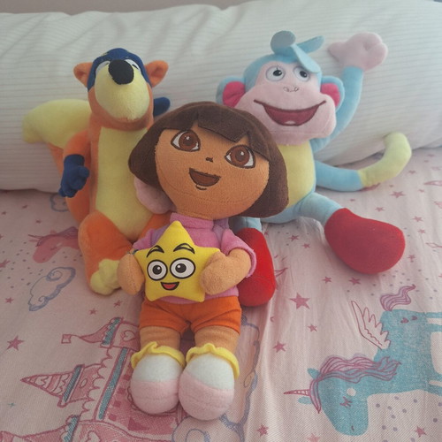 Dora the Explorer plush collection used, three characters