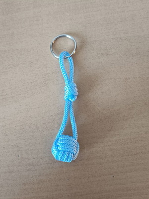Handmade paracord keychain turquoise, new