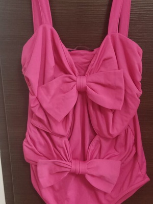 Zara fuchsia bodysuit with bows like new, size Medium