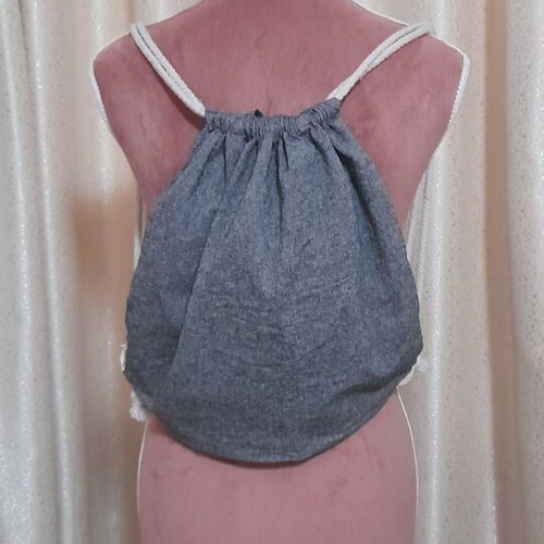 Backpack 2-in-1 fabric eco-friendly gray like new