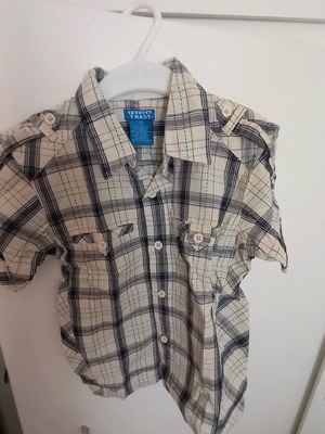 Shirt and pants 4-5 years new, gray and blue