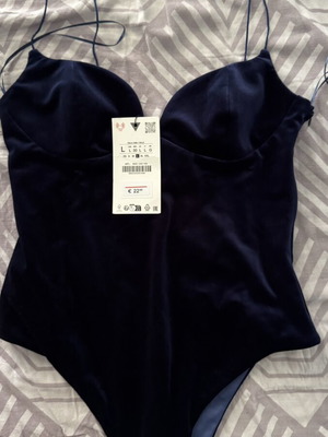 Zara bodysuit new with tag, blue, size L