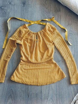 Camomilla blouse mustard lace, new, EU34