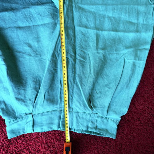 Karavan Green Linen Pants, 100% Linen, Medium