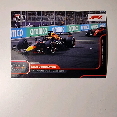 Topps Now F1 Formula 1 2022 Max Verstappen Red Bull Racing like new