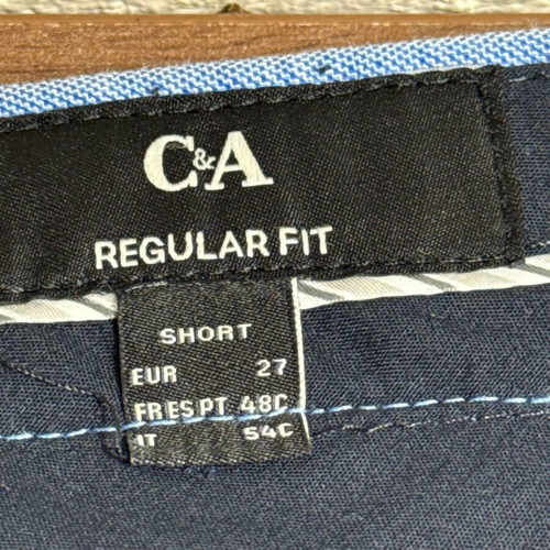 Men's C&A Regular Fit Pants Light Blue Size 54C