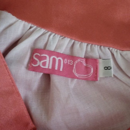 Sam satin dress for 8 years old like new, coral color