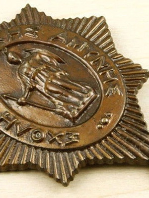 Metal emblem of National Defense School used