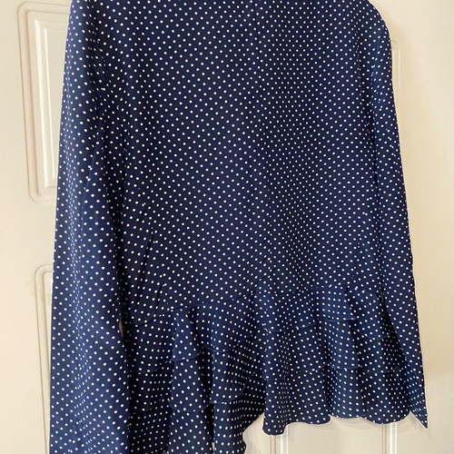 Vintage Nary Shirt double breasted with white polka dots size M/L