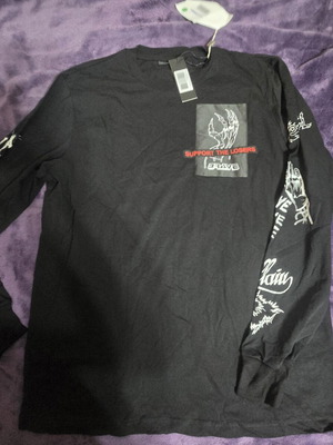 Diesel T-JUST-LS-A9 long sleeve T-shirt size L, black