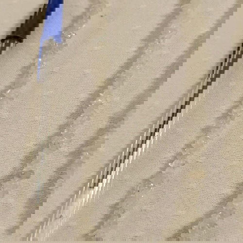 Κολιέ Σελενίτης καινούργιο με ασημένιο κούμπωμα ασφαλείας