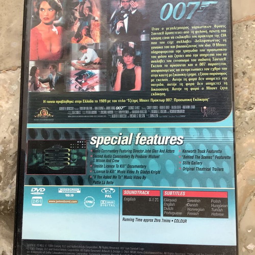 James Bond Licence to Kill DVD new, action with subtitles