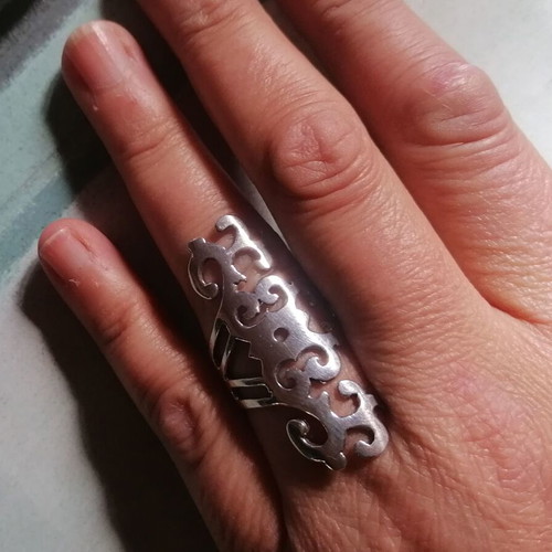 Silver 925 Arabesque style ring new, silver color