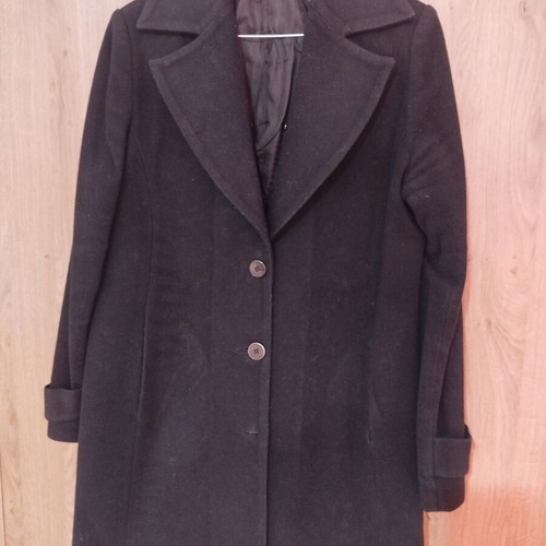 Ysatis wool coat used, size 4 (S/M), black