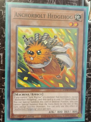 Anchorbolt Hedgehog card like new with Ultra Pro sleeve