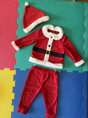 Santa Claus Christmas Set like new, size 80cm for 9-12 months