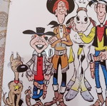 Lucky Luke wall decoration with rust effect