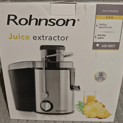 Rohnson R-434 electric juice extractor 600 W inox like new
