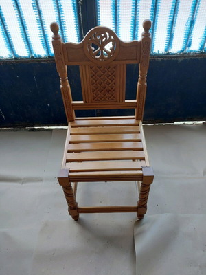 Wooden carved church chair new