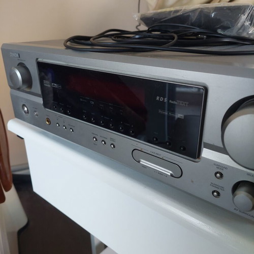 Denon radio amplifier with remote and woofer, no original speakers