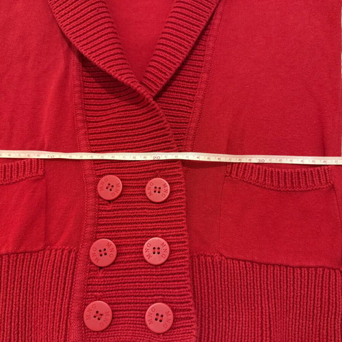 Red knitted cardigan Mango Basics size M like new