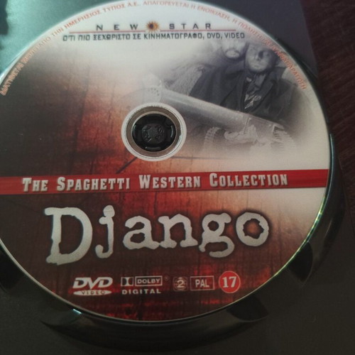 Django DVD used, western movie with Franco Nero, subtitles