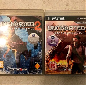 Uncharted 1+2 PlayStation 3 αγγλικό/ελληνικό πλήρη και τα δυο πακέτο