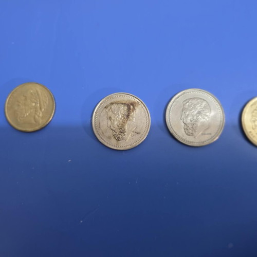 Greek coins set 15 pieces 1976-2002 like new