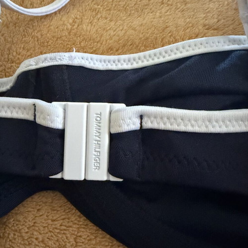 Tommy Hilfiger bikini top like new, white and blue