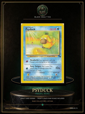 Pokémon TCG Psyduck 53/62 Fossil card like new