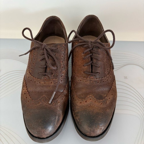 Rockport wingtip shoes like new, brown, size 38