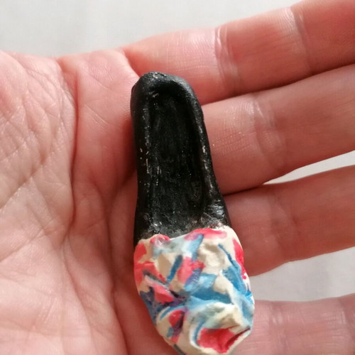 Handmade ceramic hanging tsarouhi used