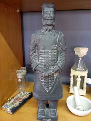 Chinese warrior used, 36 cm height, 1990