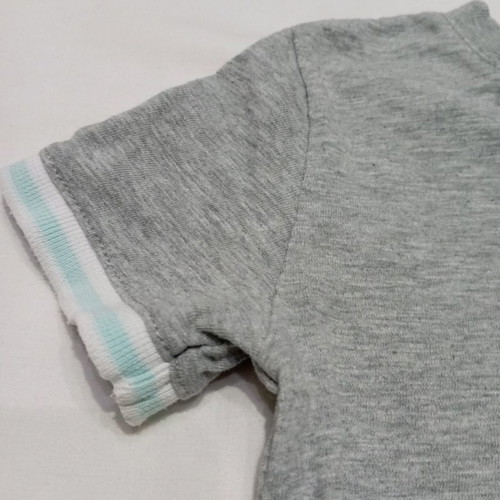 Gap shirt 18-24 like new, grey with light blue buttons