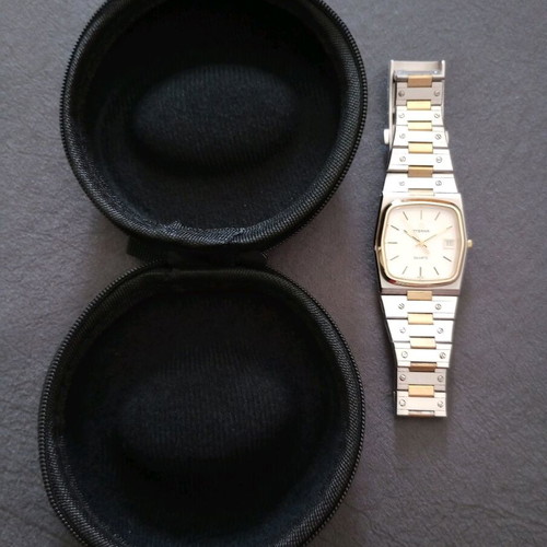 Eterna Royal Quartz men's watch used, two-tone design