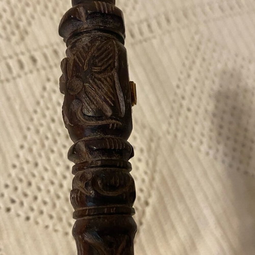 Wooden handmade pipe used