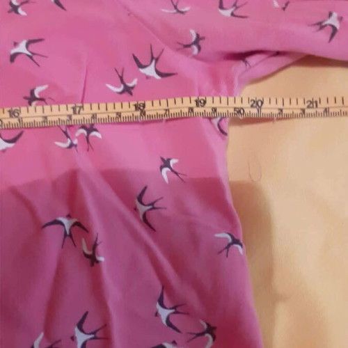 Pink women's blouse CECIL Medium with swallow print like new