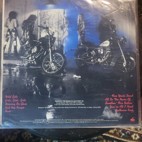 Motley Crue Girls Girls 1987 vinyl used, metal