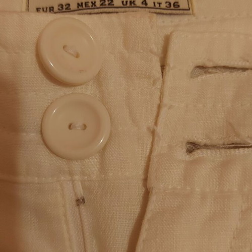 Bershka women's linen pants white, like new, size XXS